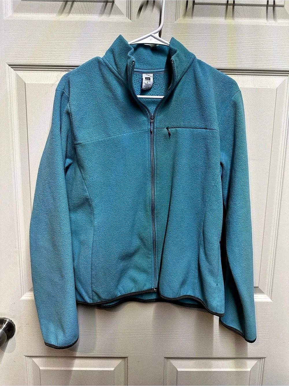 Gap Fleece Full-Zip Jacket in Blue Size Large